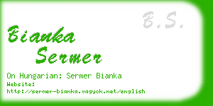 bianka sermer business card